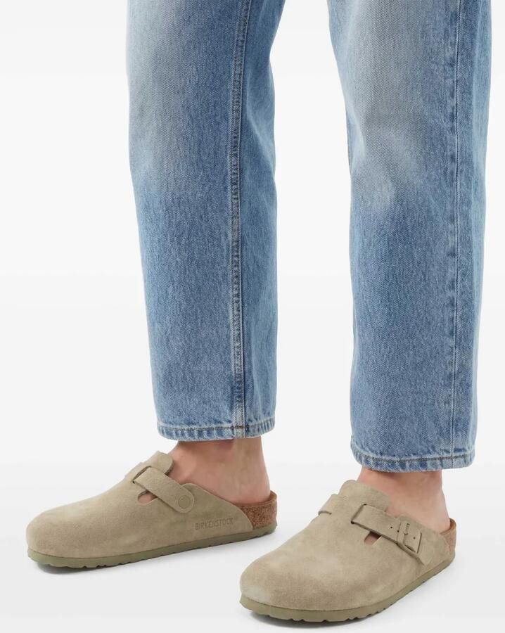 Birkenstock Boston suède slippers Groen - Foto 2