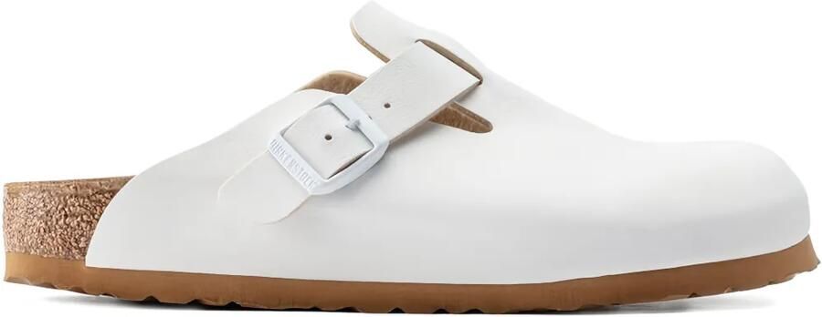 Birkenstock Boston Vegan "White" muiltjes Wit
