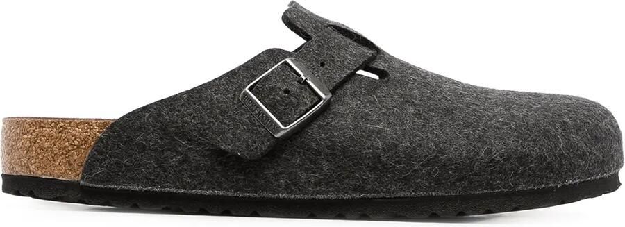 Birkenstock Boston vilten sandalen Grijs