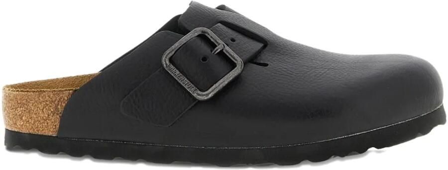 Birkenstock Boston WB muiltjes met gesp Zwart