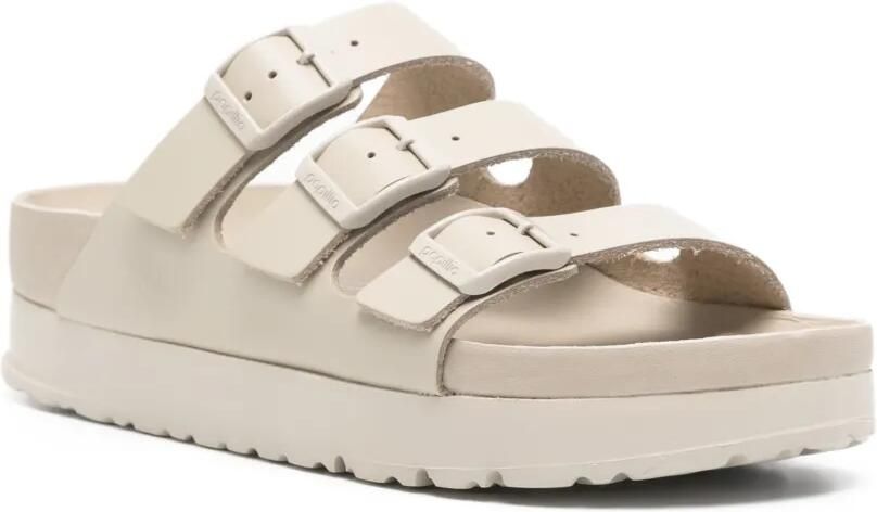 Birkenstock Florida flex sandalen met plateauzool Beige
