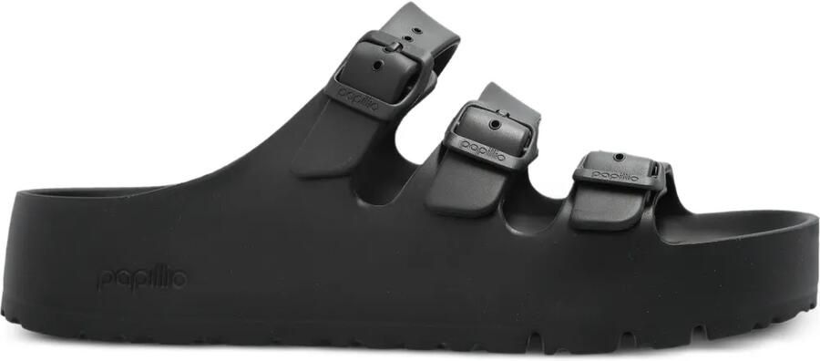 Birkenstock Florida Flex sandalen met plateauzool Zwart