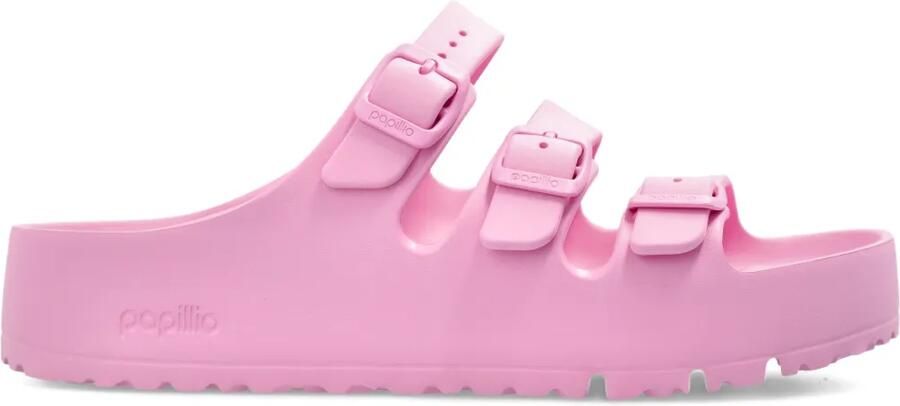 Birkenstock Florida Flex slippers met drievoudig bandje Roze