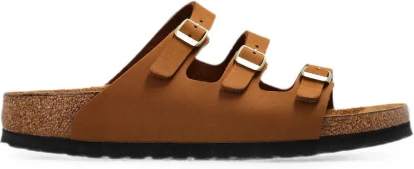 Birkenstock Florida Fresh leren sandalen Bruin