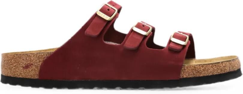 Birkenstock Florida Fresh leren sandalen Rood