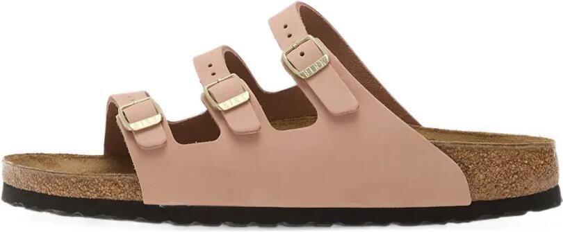Birkenstock Florida Fresh nubuck leather sandals Roze