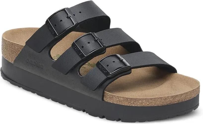 Birkenstock Florida sandalen met drievoudig bandje en plateauzool Zwart - Foto 5