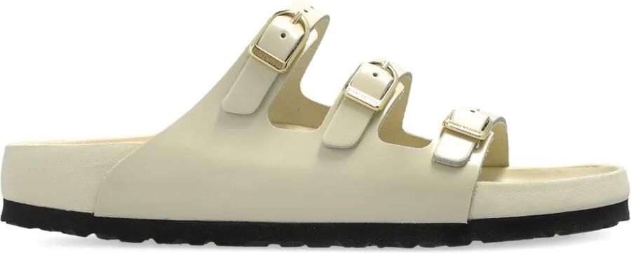 Birkenstock Florida sandalen met drievoudige gesp Beige