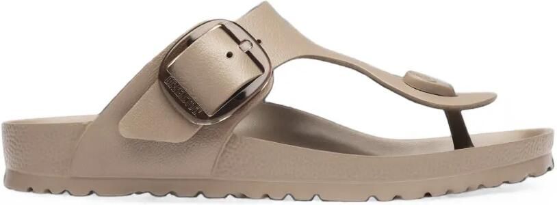 Birkenstock Gizeh Big slippers met gesp Bruin