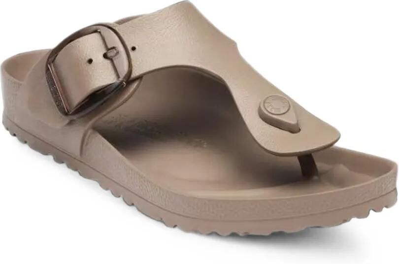 Birkenstock Gizeh Big slippers met gesp Bruin - Foto 4