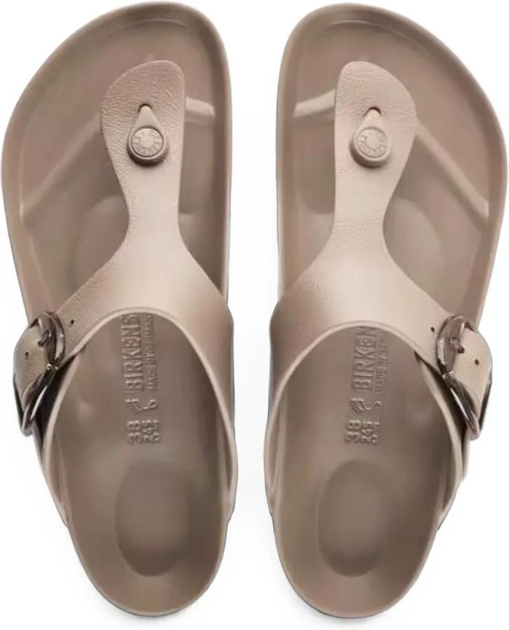 Birkenstock Gizeh Big slippers met gesp Bruin - Foto 3