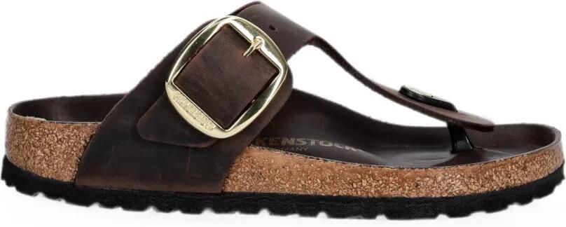 Birkenstock Gizeh sandalen met gesp Bruin