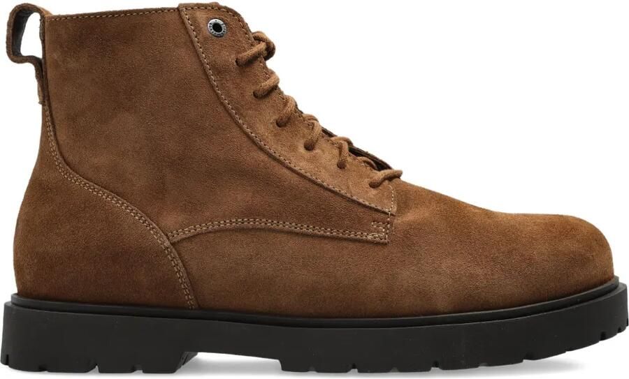 Birkenstock Highwood suède enkellaarzen met veters Bruin