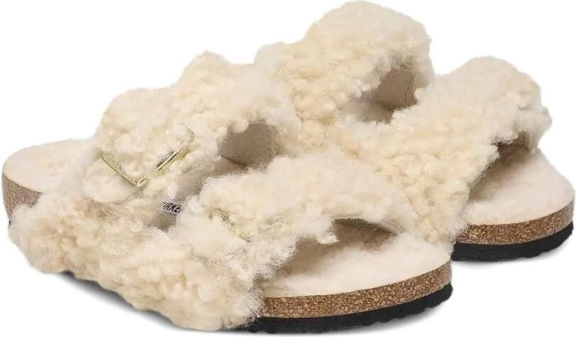 Birkenstock Kids Arizona lammy sandalen Beige - Foto 4