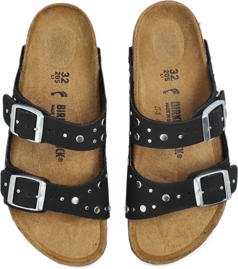 Birkenstock Kids Arizona slippers met ringlets Zwart - Foto 2