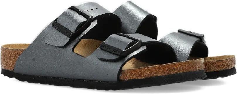 Birkenstock Kids Arizona sandalen met gesp Grijs