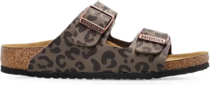 Birkenstock Kids Arizona slippers met luipaard-print en dubbele bandjes Beige - Foto 3