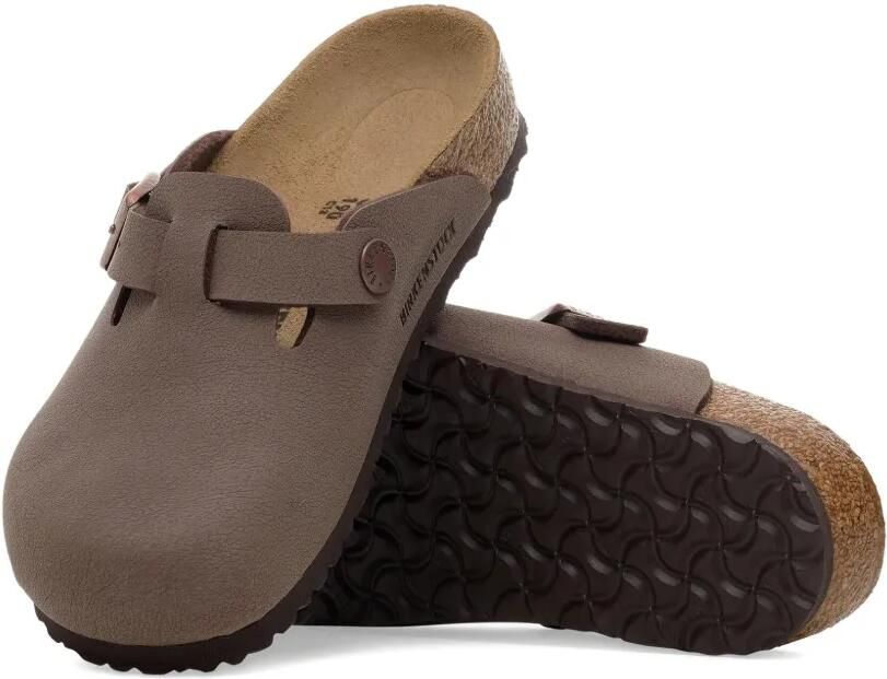 Birkenstock Kids Boston slippers met gespsluiting Bruin - Foto 3