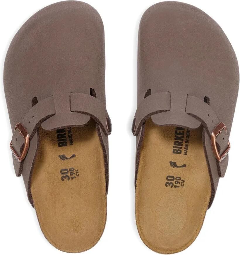 Birkenstock Kids Boston slippers met gespsluiting Bruin - Foto 2