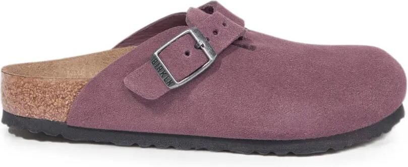 Birkenstock Kids Boston suède muiltjes Paars