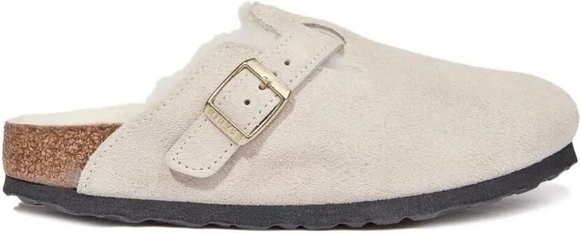 Birkenstock Kids Boston suède slippers Beige - Foto 4