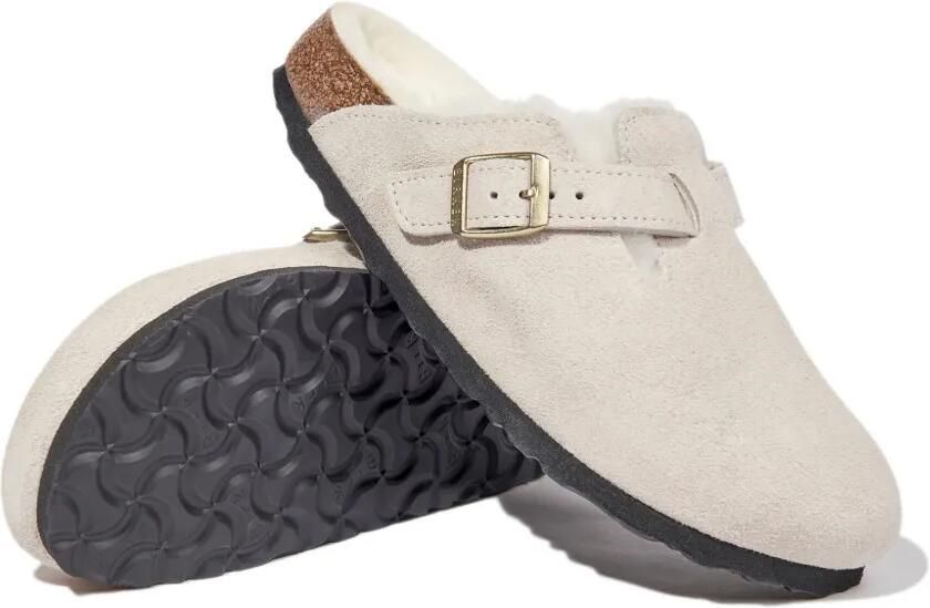 Birkenstock Kids Boston suède slippers Beige - Foto 3