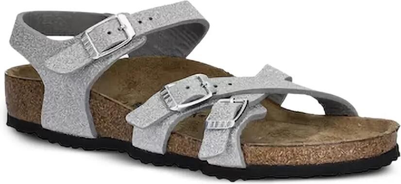 Birkenstock Kids Kumba sandalen met glitter-effect en gesp Zilver - Foto 2
