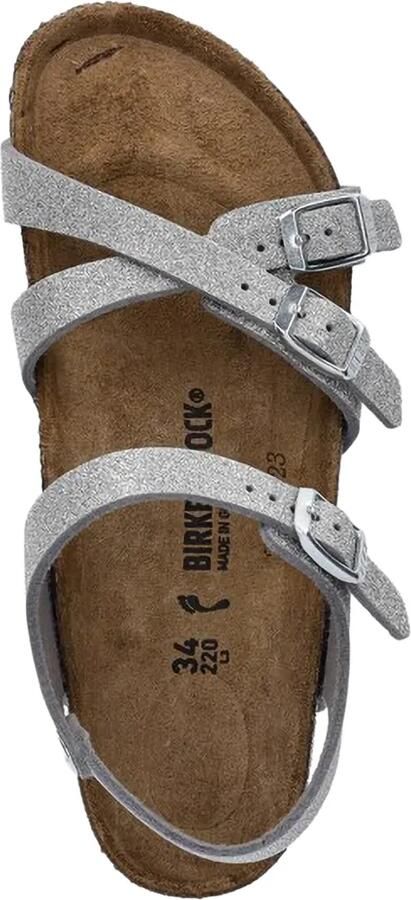 Birkenstock Kids Kumba sandalen met glitter-effect en gesp Zilver - Foto 3