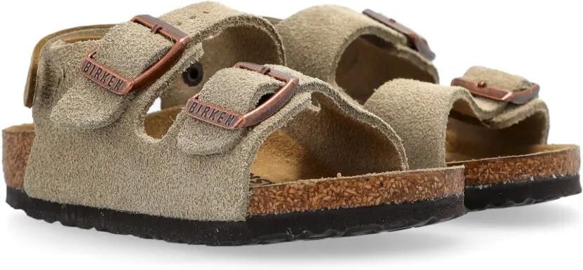 Birkenstock Kids Milano HL sandalen met gesp Beige