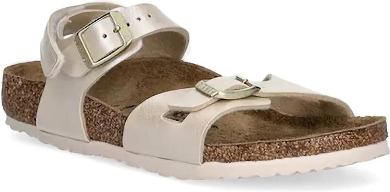 Birkenstock Kids Rio sandalen met gesp Beige