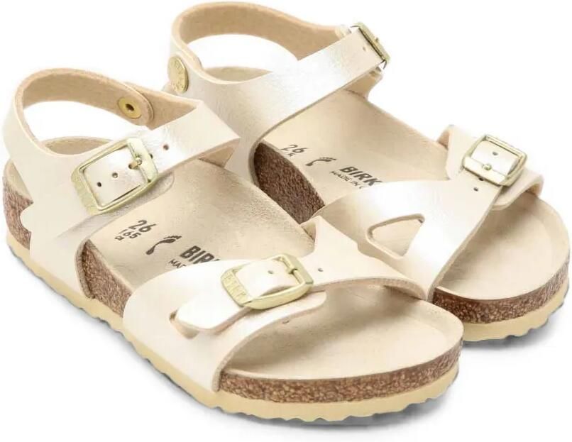 Birkenstock Kids Rio sandalen met gesp Beige