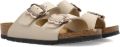 Birkenstock Kids Sandalen met bloemgesp Beige - Beige