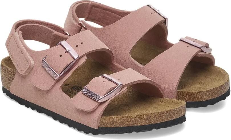Birkenstock Kids Sandalen met dubbele gesp Roze
