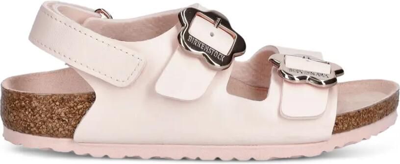 Birkenstock Kids Sandalen met klittenband en bloemgesp Roze - Foto 5