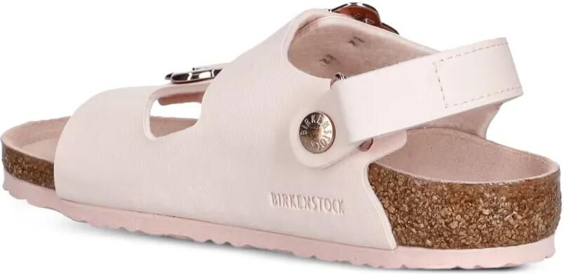 Birkenstock Kids Sandalen met klittenband en bloemgesp Roze - Foto 3
