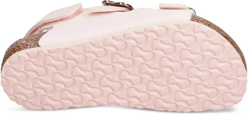 Birkenstock Kids Sandalen met klittenband en bloemgesp Roze - Foto 4