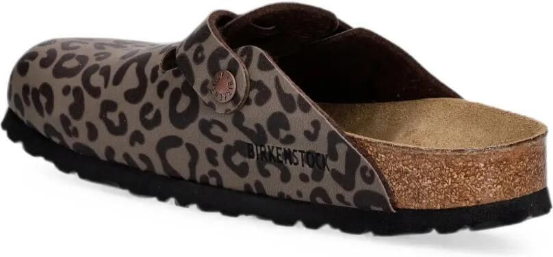 Birkenstock Kids Sandalen met luipaardprint en gespsluiting Bruin