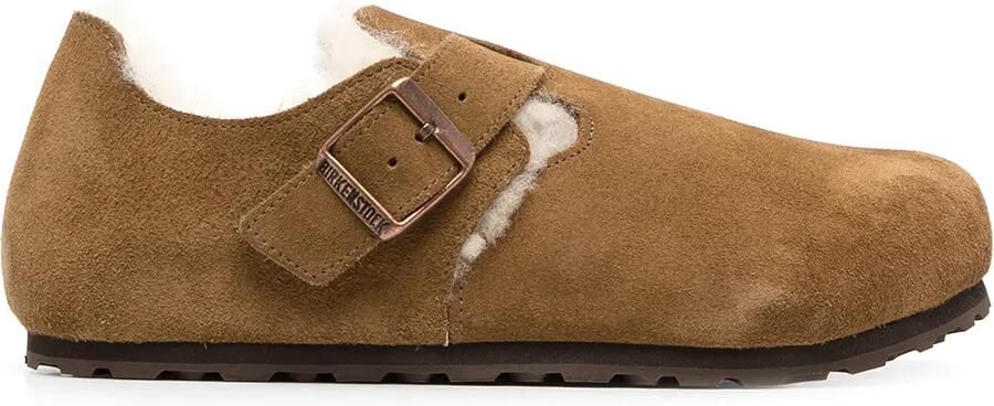 Birkenstock London lammy schoenen Bruin