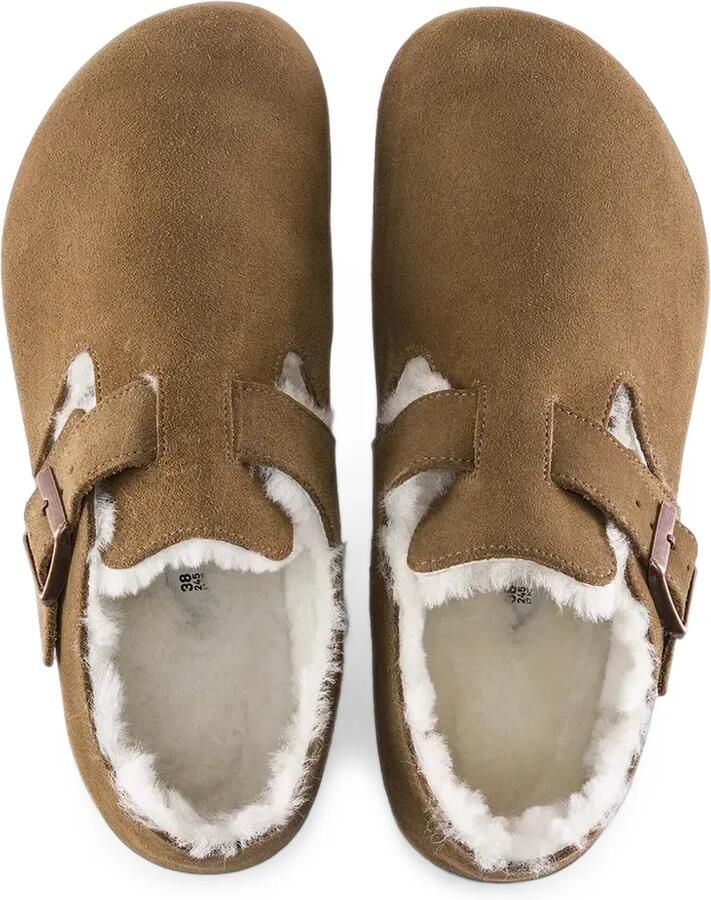 Birkenstock London lammy schoenen met gespsluiting Bruin - Foto 2