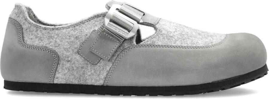 Birkenstock London Nova vilten loafers met gespband Grijs