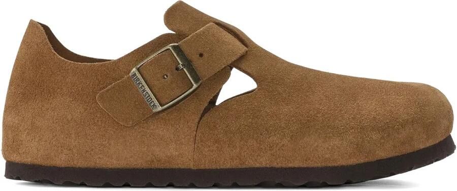 Birkenstock London suède leren muiltjes Bruin
