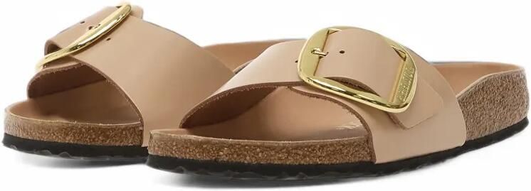 Birkenstock Madrid big buckle slides Beige