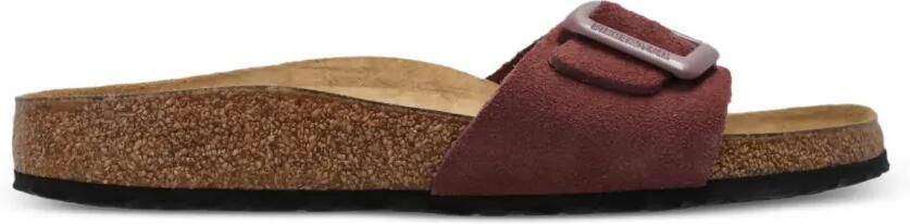 Birkenstock Madrid Cushion suède slippers Rood