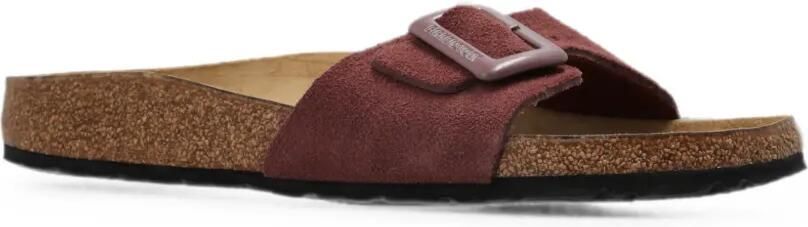 Birkenstock Madrid Cushion suède slippers Rood - Foto 4