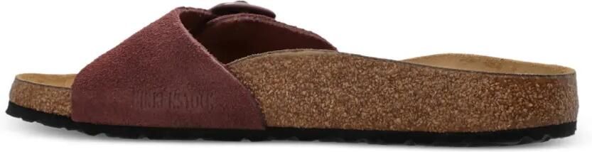 Birkenstock Madrid Cushion suède slippers Rood - Foto 5