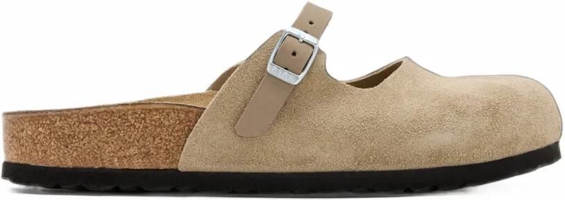 Birkenstock Maria suede leather clogs Beige