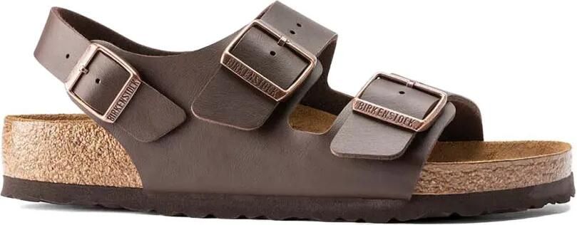 Birkenstock Milano sandalen met gespsluiting Bruin