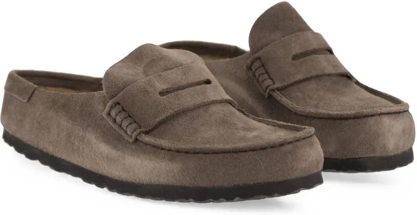 Birkenstock Naples kalfssuède muiltjes Bruin - Foto 4