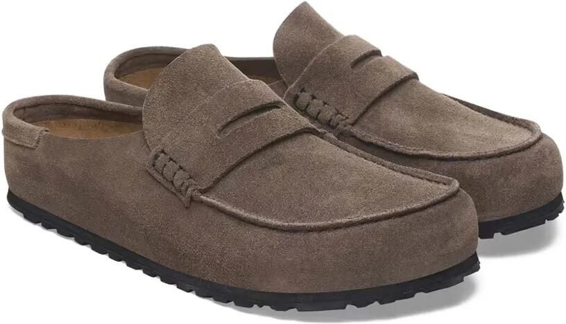 Birkenstock Naples suède slip-on loafers Bruin