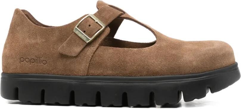 Birkenstock Paris schoenen met gespbandje Bruin